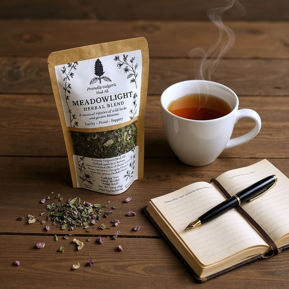 Meadowlight Herbal Blend Loose Leaf Tea | Caffeine-Free Wildflower Infusion - Picture 6 of 6